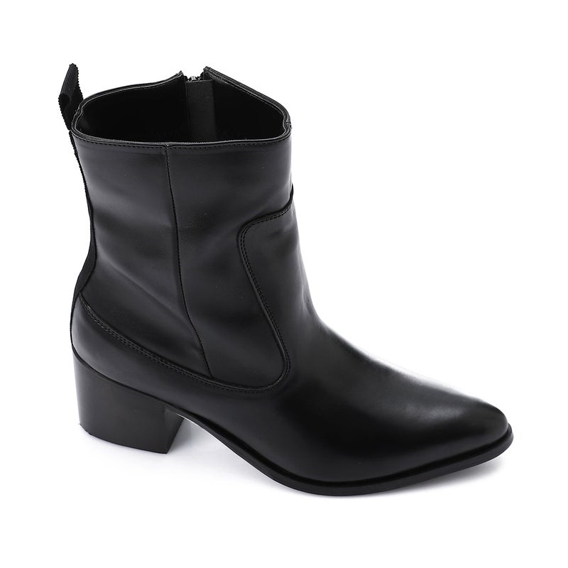 Mr.joe Classic Block Heel Ankle Boots – Black - Image 1